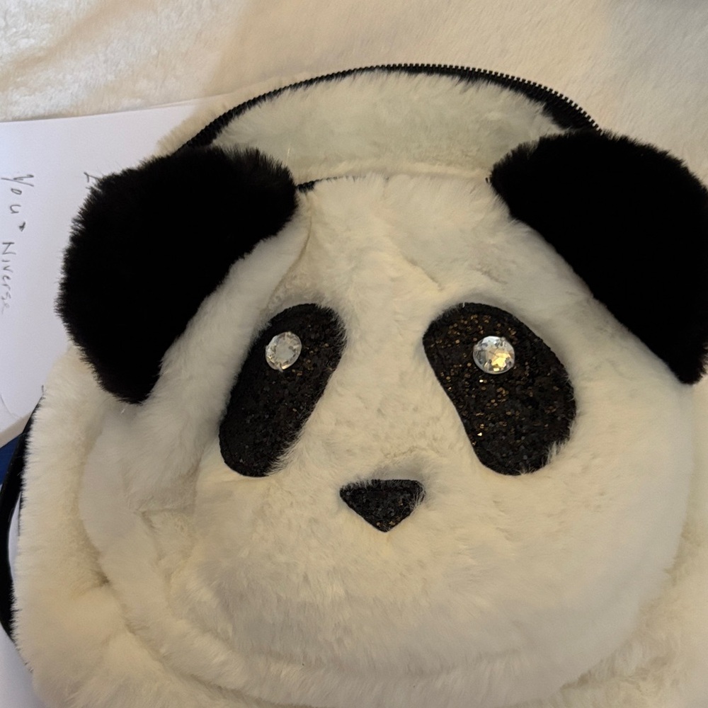 White Plush Backpack